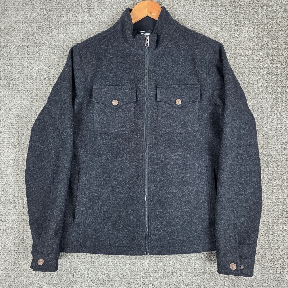 Cinch Mens Charcoal Gray Full Zip Western Shirt Jacket Large